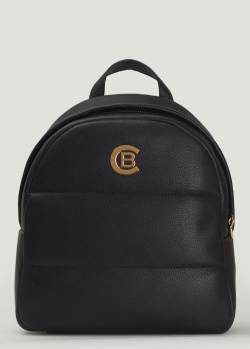 Рюкзак з логотипом Cesano Boscone із чорної шкіри, фото